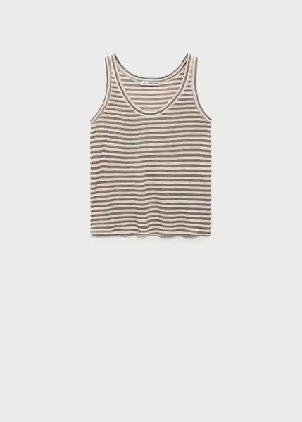Top Lini Taupe Talla XS Mujer Mango