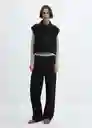 Pantalón Garro Negro Talla S Mujer Mango