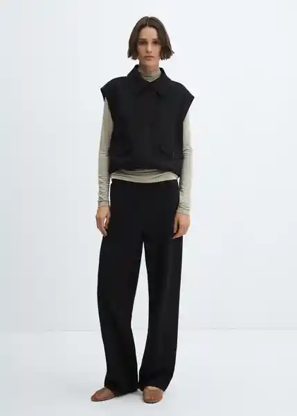 Pantalón Garro Negro Talla S Mujer Mango