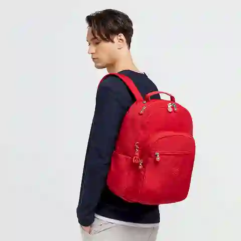 Kipling Morral Seoul Para Mujer Color Rojo