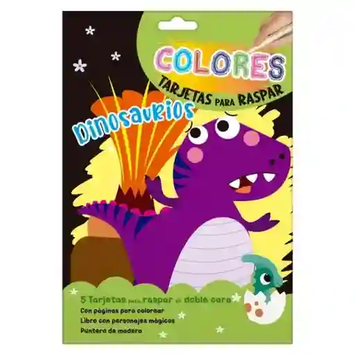 Colores Tarjetas Para Raspar Dinosaurios