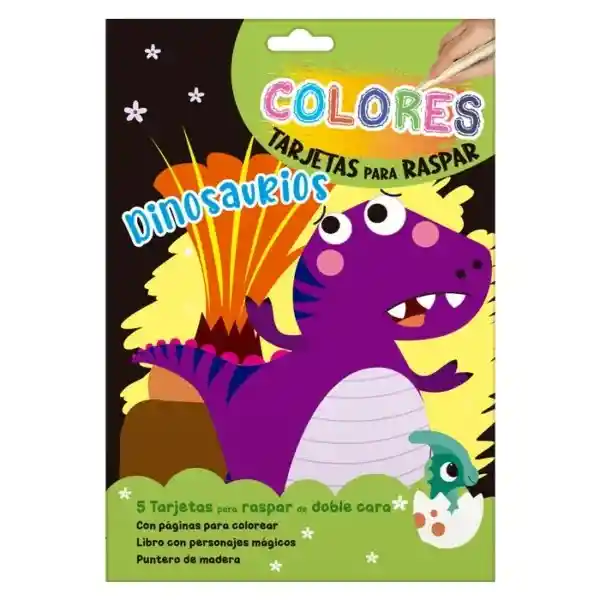 Colores Tarjetas Para Raspar Dinosaurios