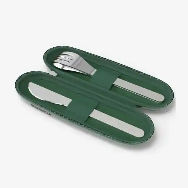 Monbento Set Cubierto Acero Mb Slim Verde