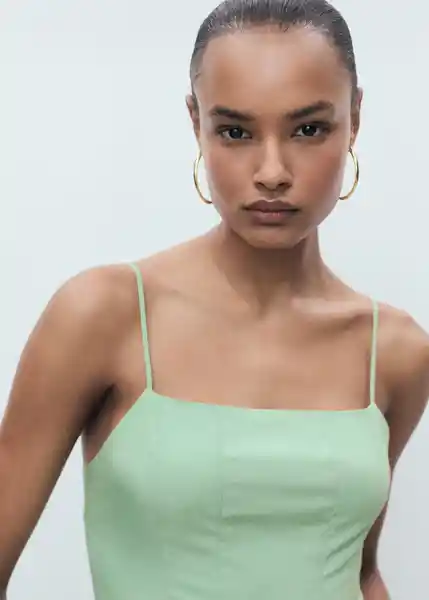 Vestido Minty Menta Talla S Mujer Mango