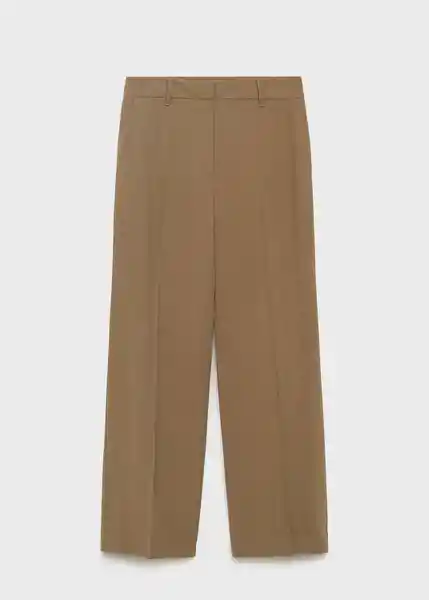 Pantalón Carlos Khaki Talla 36 Mujer Mango
