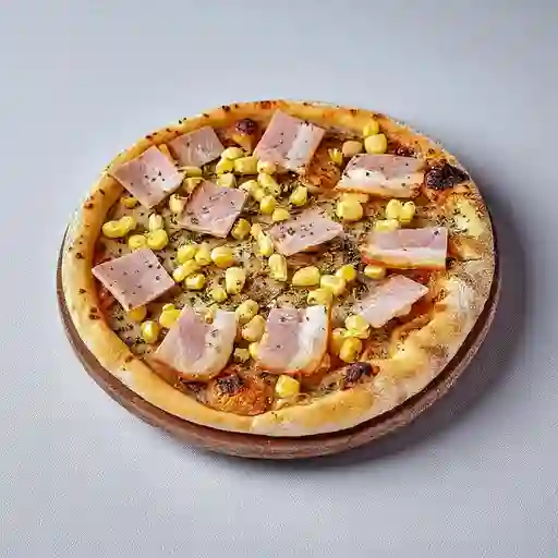Pizza de maíz y tocineta