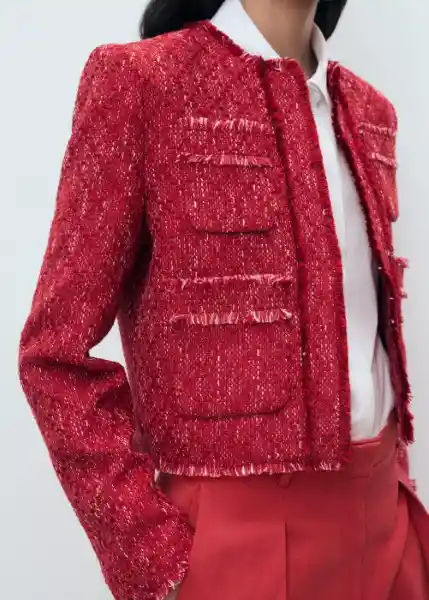 Chaqueta Rosso Rojo Talla XL Mujer Mango