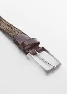 Cinturón Elástico Khaki Talla 91 Hombre Mango