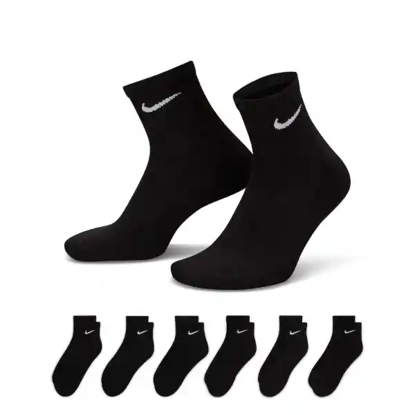 Nike Medias Everyday Cush Ankle Hombre Negro Talla M SX7669-010