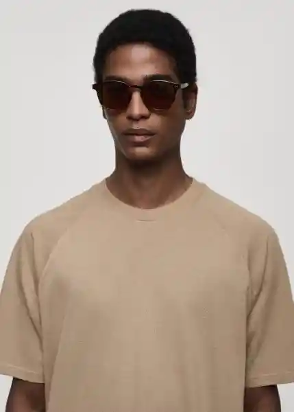 Camiseta Circo Beige Talla S Hombre Mango