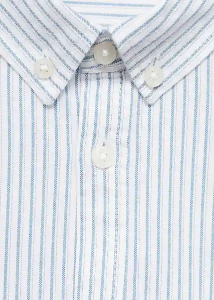 Camisa Oxfordr2 Turquesa Talla 11 Niños Mango