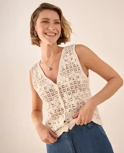 Tejido Crudo Nevisca Claro Talla L 669G203 Esprit