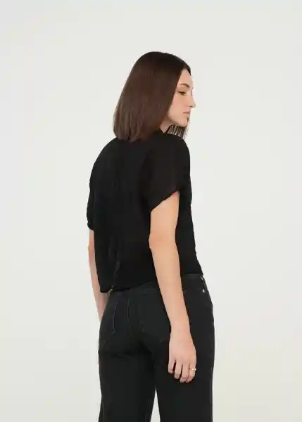 Camisa Coraline Mujer Negro Puro Talla L 019g323 Naf Naf