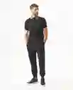Camiseta Contrast Polo Neck Negro Sombrio T M Chevignon