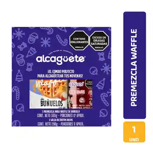 Alcaguete Premezcla Waffle Buñuelo + Salsa Frutos Rojos