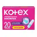 Tampón Digitales Kotex Medio 20 Und