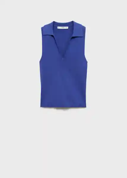 Top Moiso Azul Talla S Mujer Mango