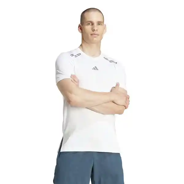 Adidas Camiseta Hiit Elv Tee Hombre Blanco Talla M IM1106