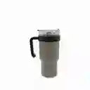 Termo Con Manija Doble Pared Gris Ambiente Gourmet