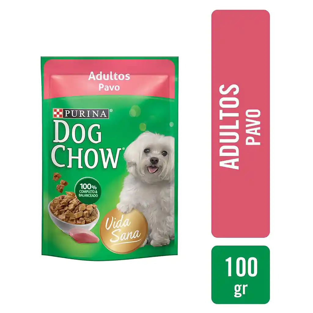 Dog Chow Alimento Húmedo para Perros Adultos Sabor Pavo