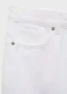 Jean Blanca Blanco Talla 38 Mujer Mango