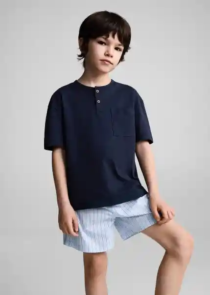 Set Pijama Night Navy Talla 10 Niños Mango