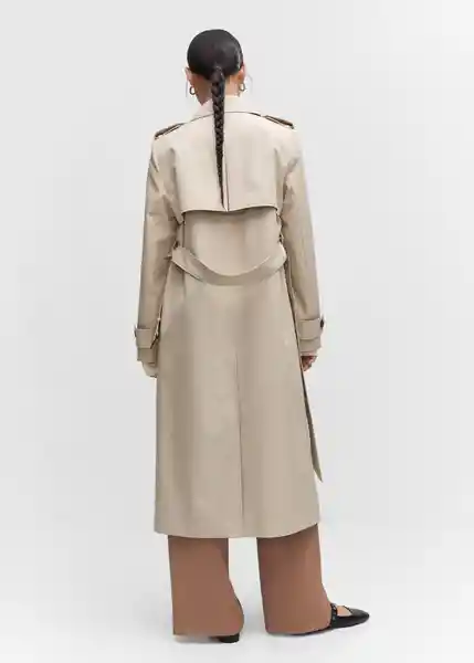 Abrigo Trench Chicago Piedra Talla M Mujer Mango