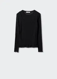 Camiseta Britney Negro Talla M Mujer Mango