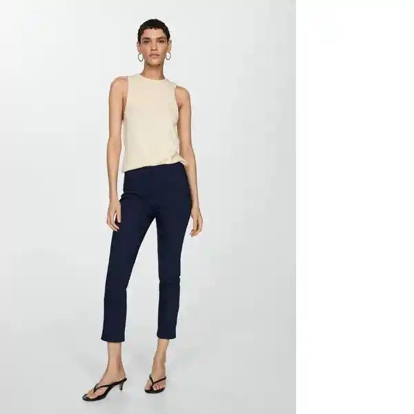 Pantalón Malu5-h Navy Talla 36 Mujer Mango