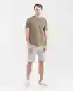 Short Elastic Waistband Masculino Gris Puro Claro T 36 Chevignon