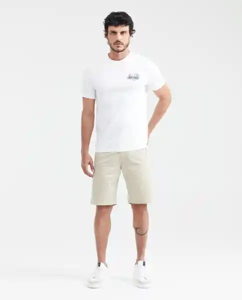 Camiseta Palm Graphic Crudo Prístino Claro T. L Chevignon