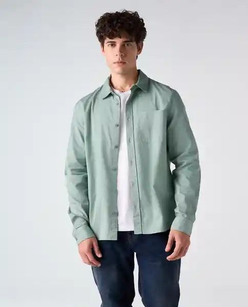 Camisa Hombre Verde Talla S 812G507_VER165804
