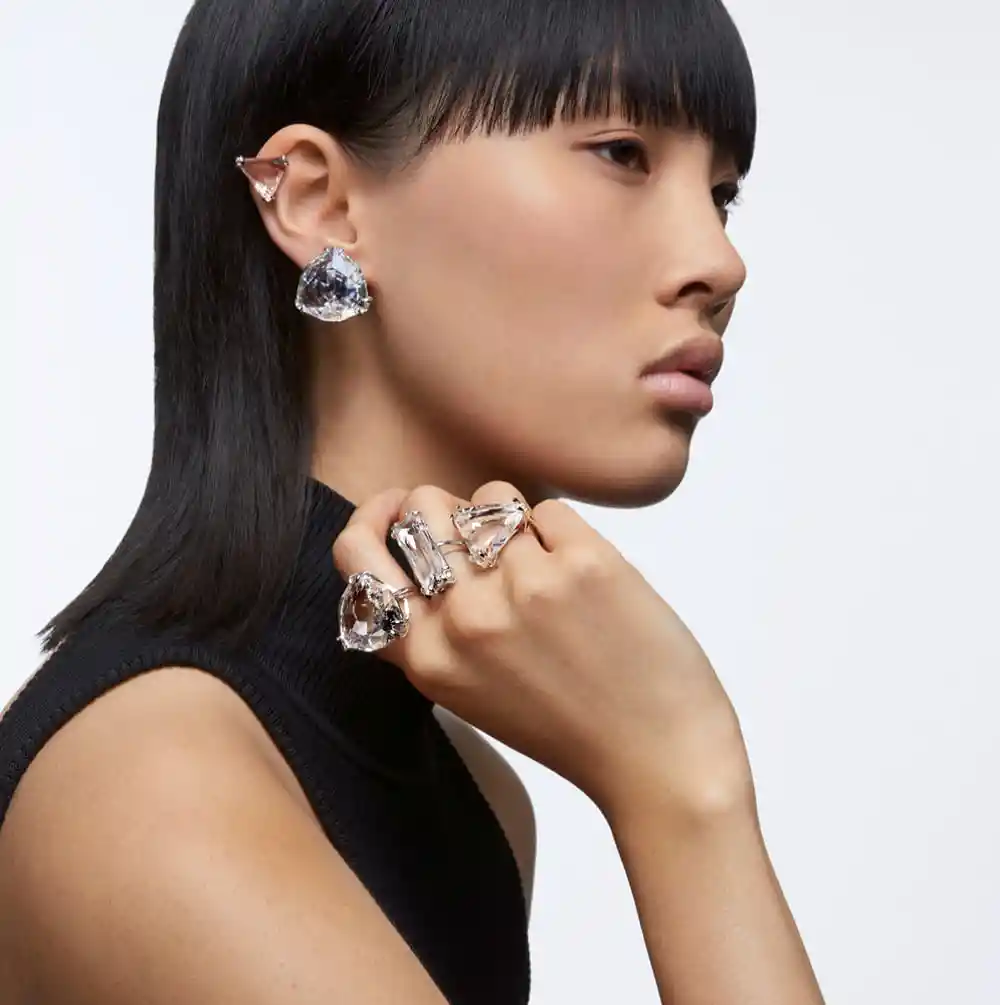 Aretes Earcuff Mesmera Plateado 5600752 Swarovski