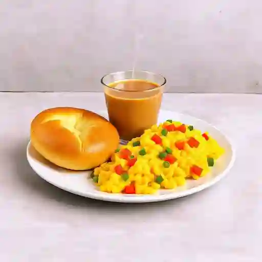 Bebida Caliente + Pan De Bono+ Huevos Pericos
