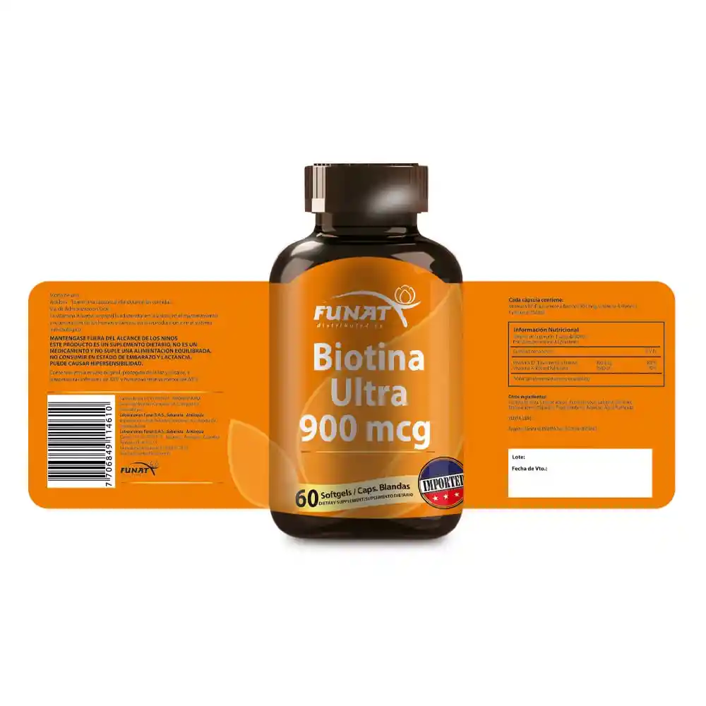 Funat Biotina Ultra (900 mcg)