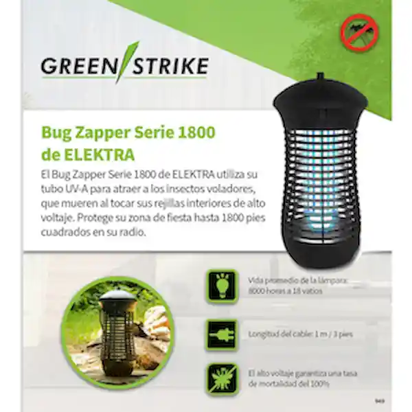 Greenstrike Exterminador de Insectos de Uso Exterior e Interior