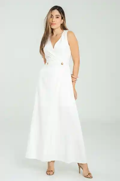 Vestido Becca Color Blanco Crudo Talla L Ragged