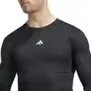 Adidas Camiseta Tf Ls Tee Para Hombre Negro Talla M