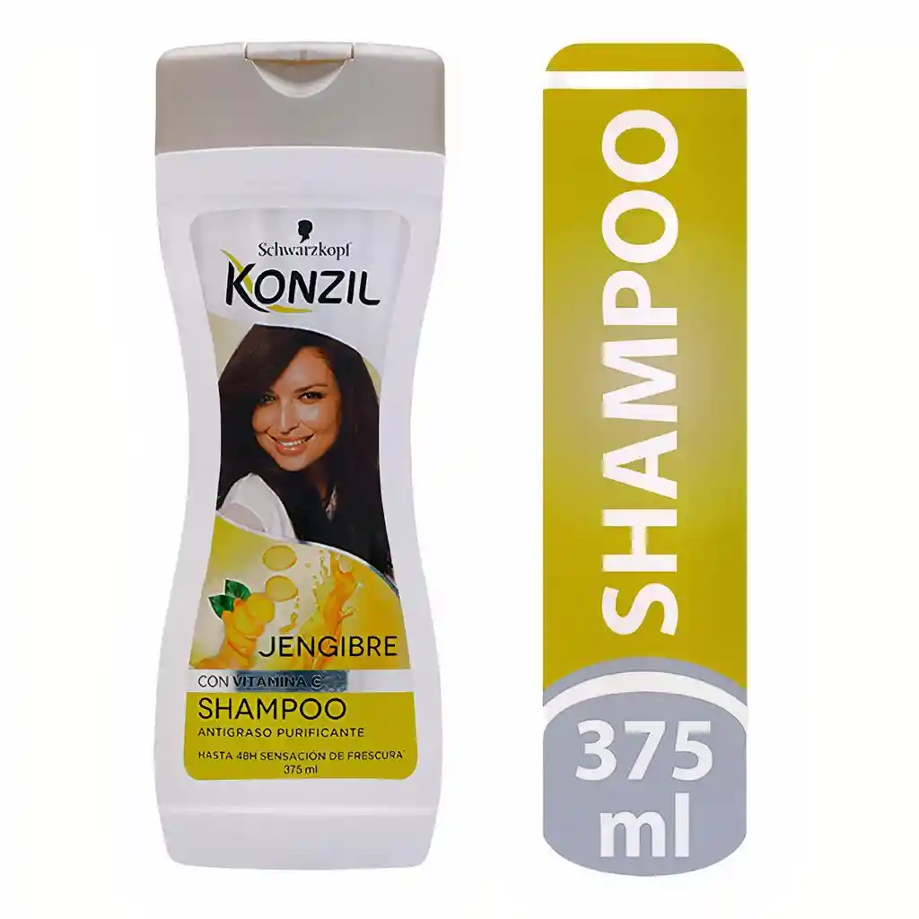 Konzil Shampoo Antigraso Purificante de Jengibre + Vitamina C