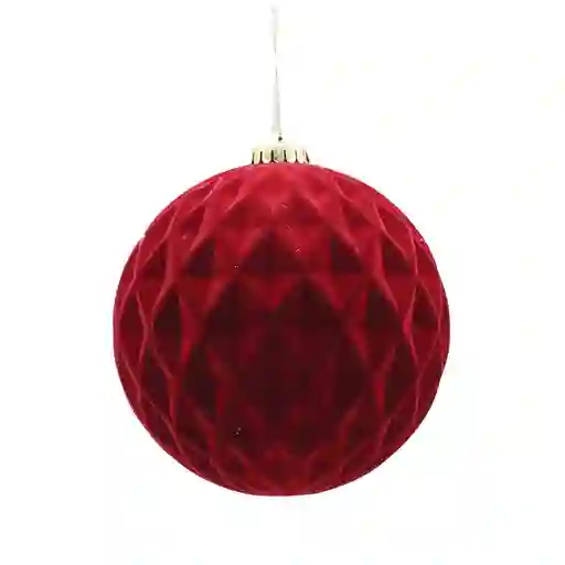 Navilandia Bola Terciopelo Rombos Rojo 15 cm
