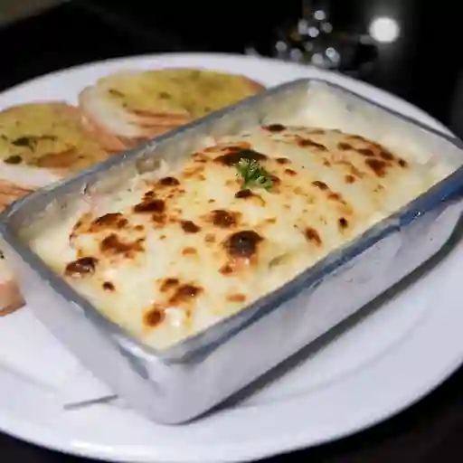 Lasagna con camarones