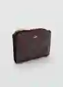 Billetera P Diagonal Burdeos Talla 99 Mujer Mango