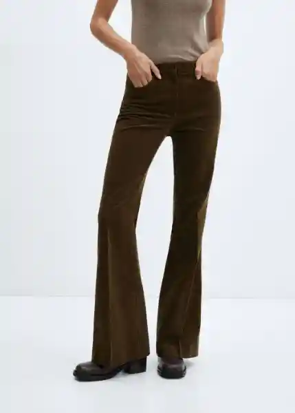 Pantalón Malibu Khaki Talla 42 Mujer Mango