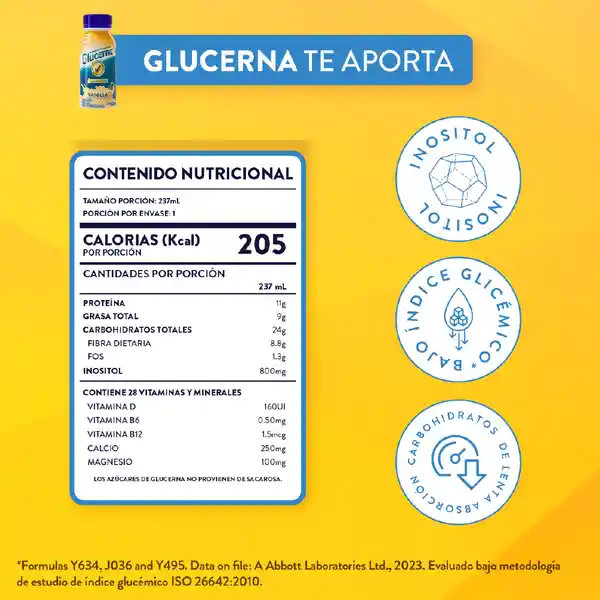Glucerna Vainilla Líquido Caja x 6 Botellas