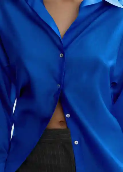 Camisa June Azul Talla XS Mujer Mango