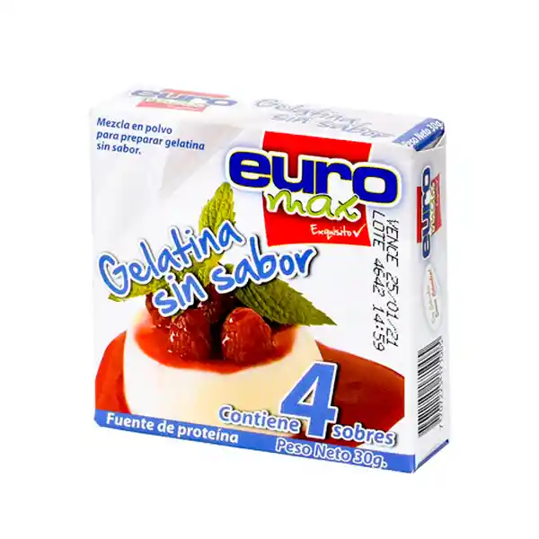 Gelatina Euromax Sin Sabor