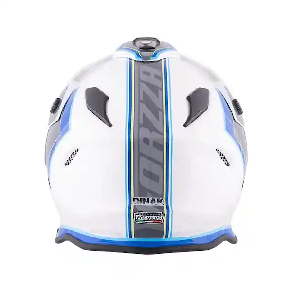 Forzza Casco Doble Propósito Gris Blanco Azul ZZ120 Talla L