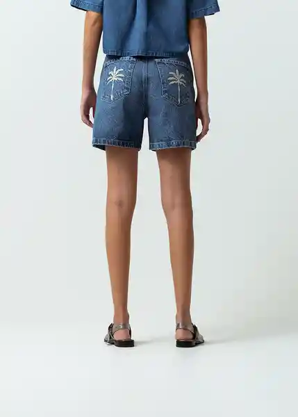 Short Nusa Mujer Azul Indigo Medio T 6 452G340 Naf Naf