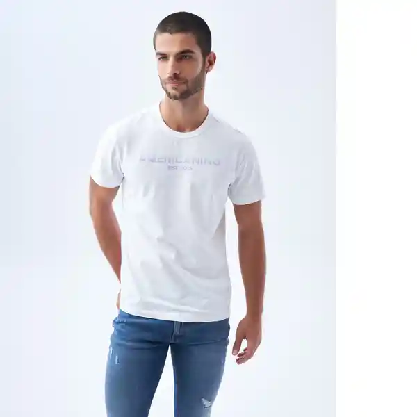 Camiseta Hombre Blanco Talla L 842F012 Americanino