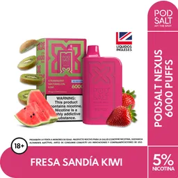 Podsalt Vapeador Nexus Strawberry Watermelon Kiwi 5% 6000 Puffs
